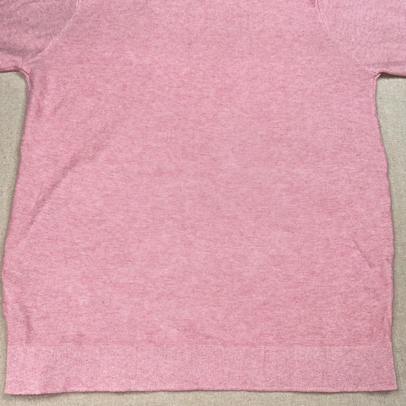 Kenneth Cole New York Polo Sweater Shirt Men's Size M Pink Heathered Knit - Picture 4 of 12